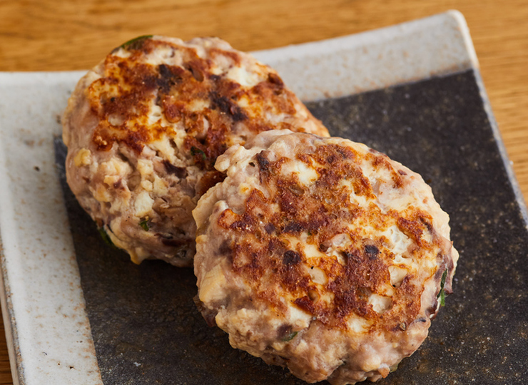 豆腐入りかつおのふわふわつくねバーグ