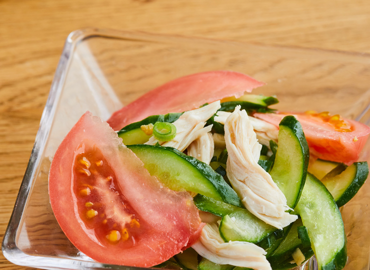 きゅうりとささ身の香味あえ