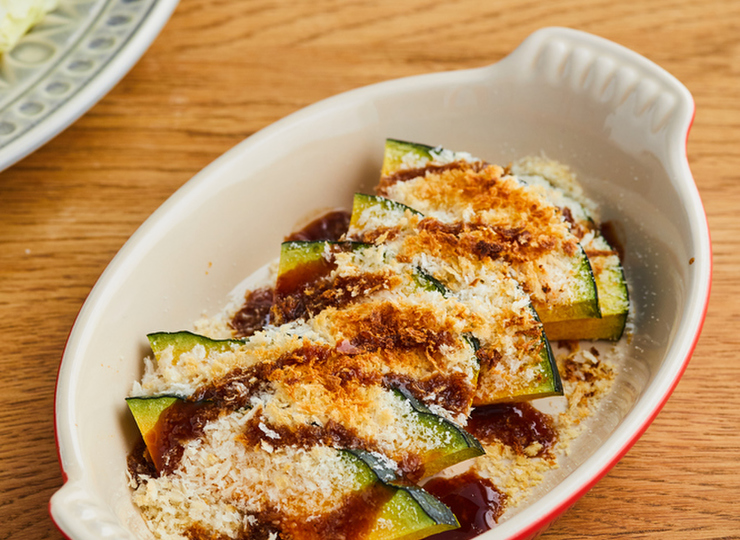 かぼちゃのチーズパン粉焼き