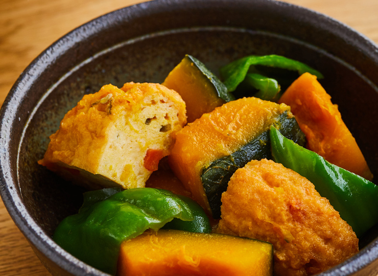 かぼちゃとがんもどきの煮もの