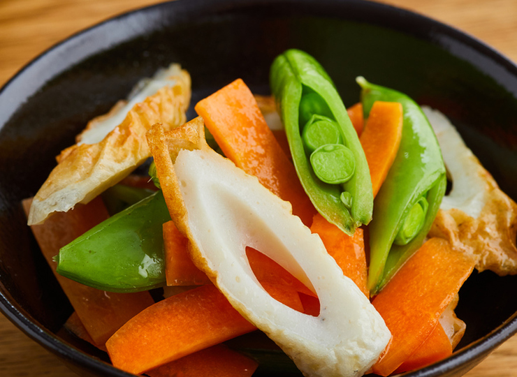 ちくわとスナップえんどうのあえもの