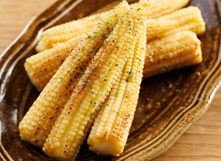 ヤングコーンのバターしょうゆ焼き
