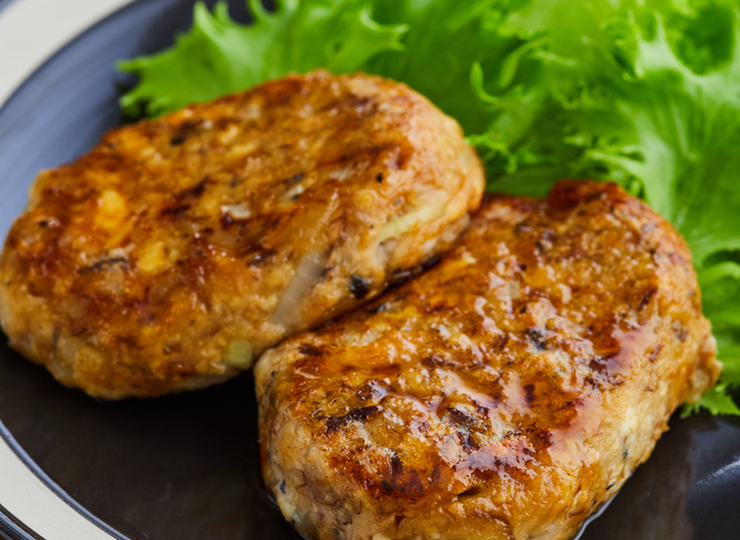 さば缶で照り焼きハンバーグ