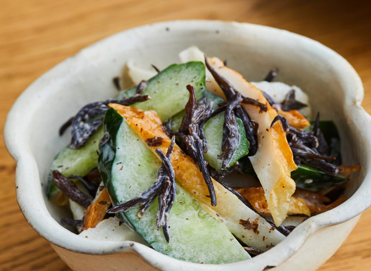 ちくわとひじきのマヨあえ