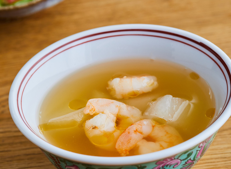 とろとろ冬瓜とえびの中華スープ