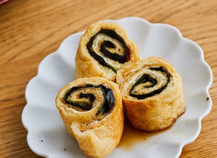 風味豊かな のり巻き油揚げ