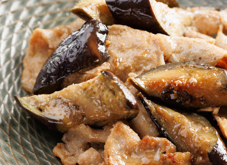 食材２つ 豚肉となすのみそ炒め
