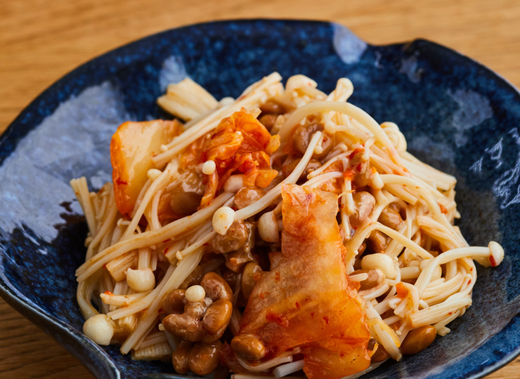 腸がよろこぶ えのき納豆キムチ