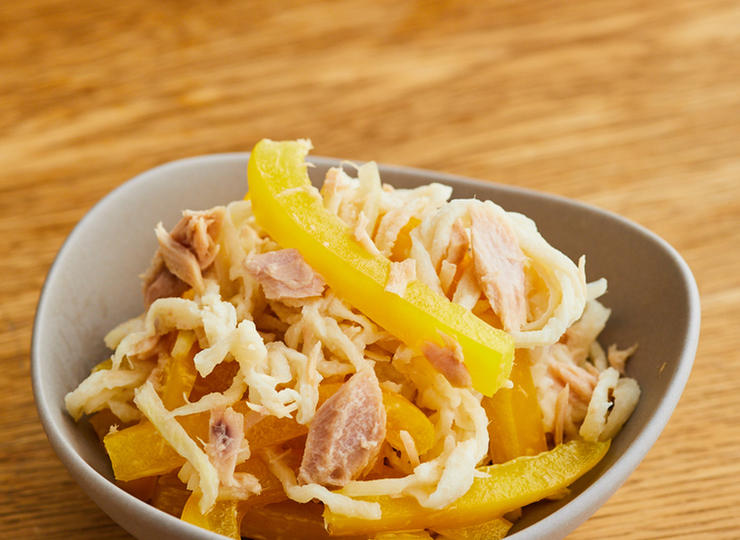 切り干し大根とパプリカのヨーグルトサラダ