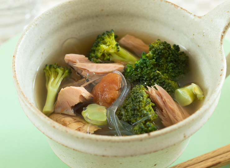 なまり節とブロッコリーの春雨スープ