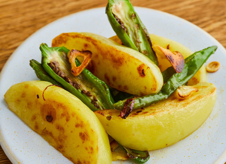 ポテトとししとうのペペロン炒め