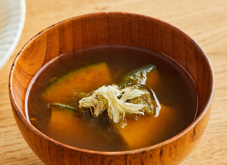 かぼちゃととろろ昆布のスープ