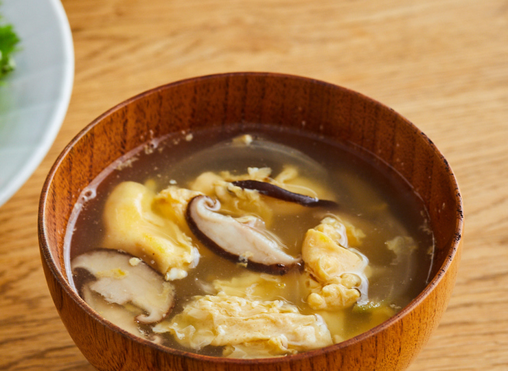 しいたけのかきたま汁