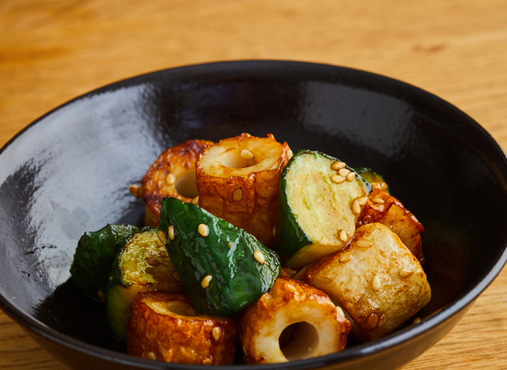 ちくわときゅうりのオイスター炒め