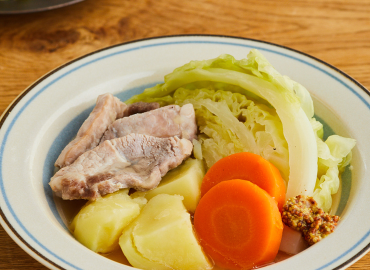 即席塩豚で作るポトフ