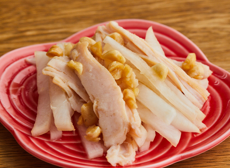 大根のバンバンジー風サラダ