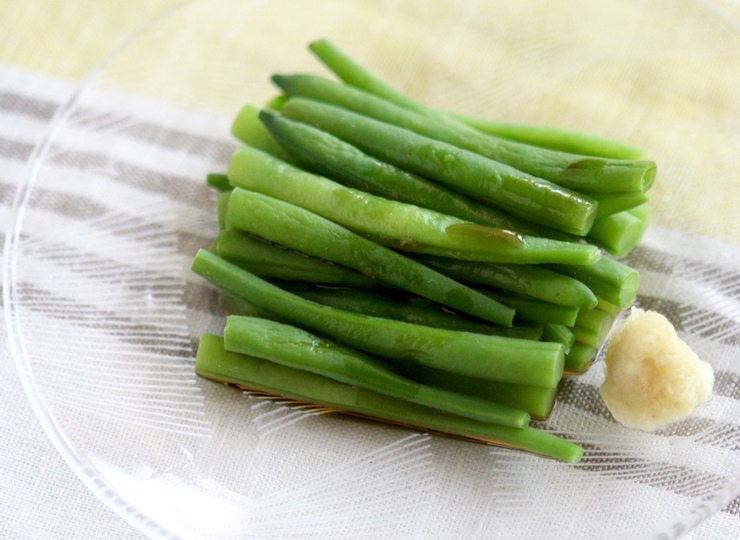 生姜醤油 茹でいんげん