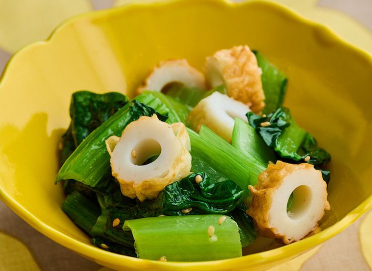 ちくわと小松菜の中華あえ