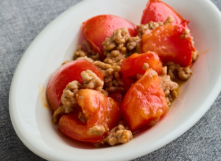 トマトのオイスター炒め