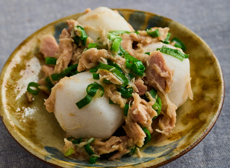 ツナと里いものねぎ炒め