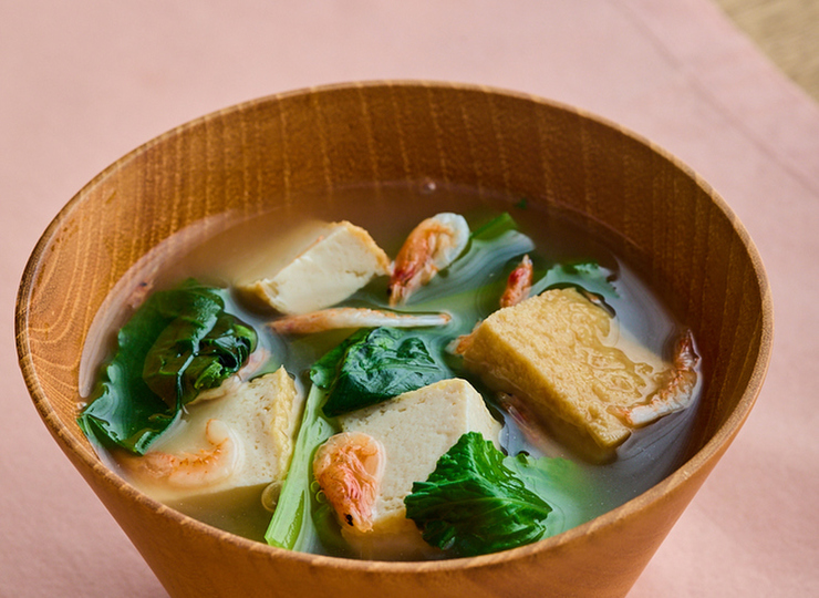 桜えびと小松菜のすまし汁