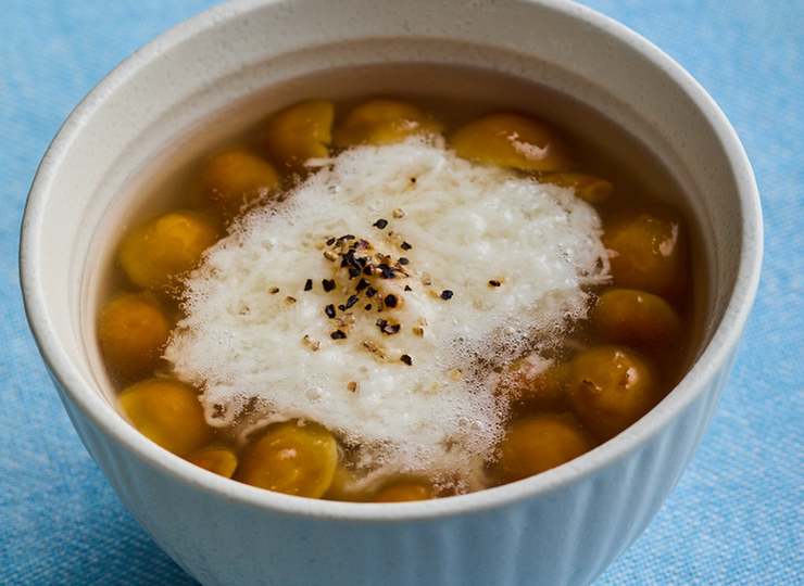 長芋となめこの中華スープ