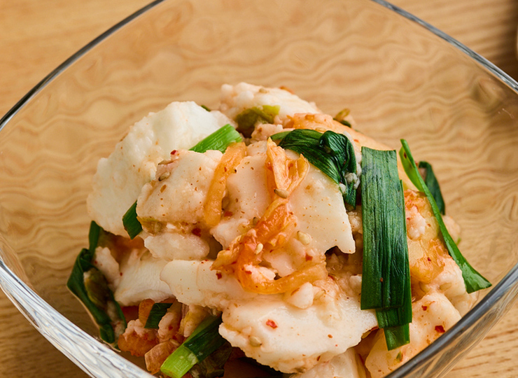 長芋とにらのキムチあえ