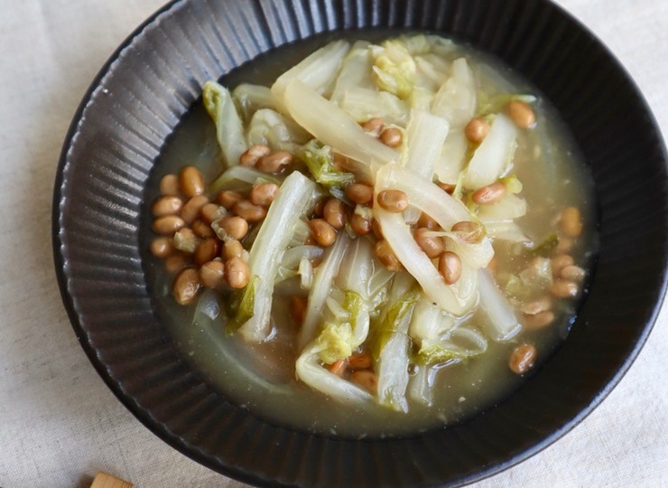 白菜と納豆のくたくた煮