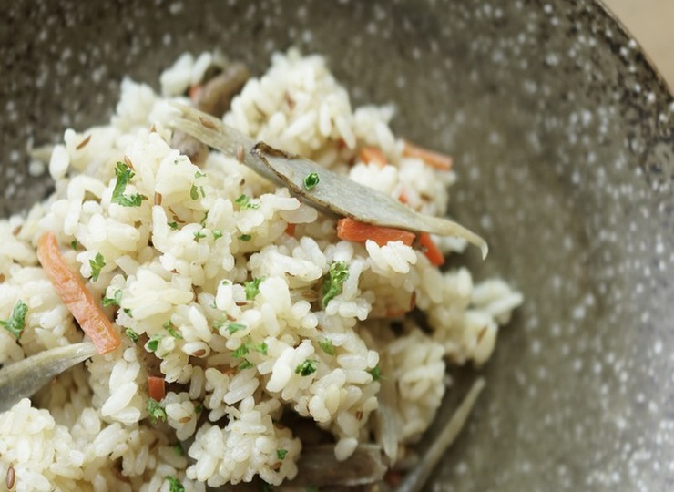 根菜のスパイシーピラフ