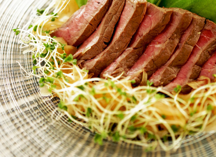 牛ステーキの爽やか和風マリネ