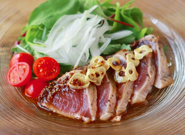 かつおのたたき ガーリックソース