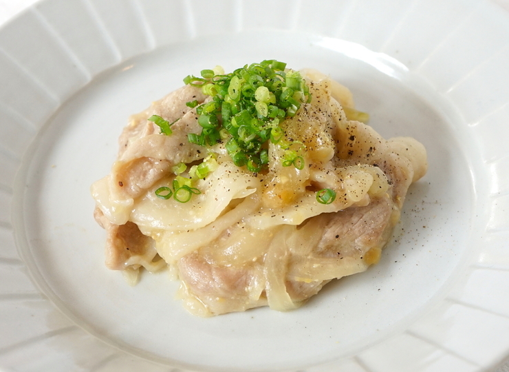 電子レンジで豚肉の生姜味噌煮