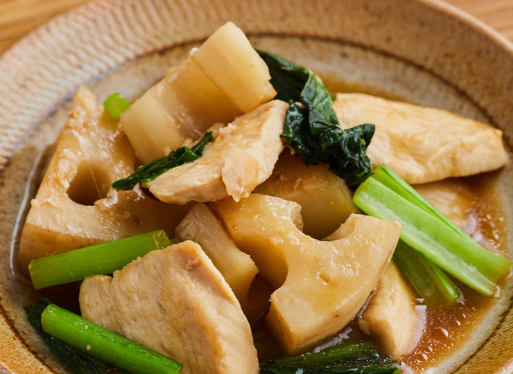 鶏胸肉とれんこんの照り煮