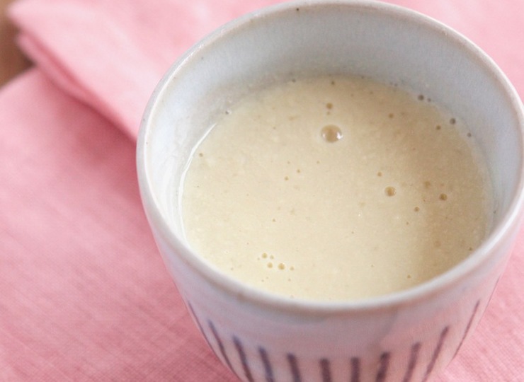 酒粕で作る豆乳甘酒