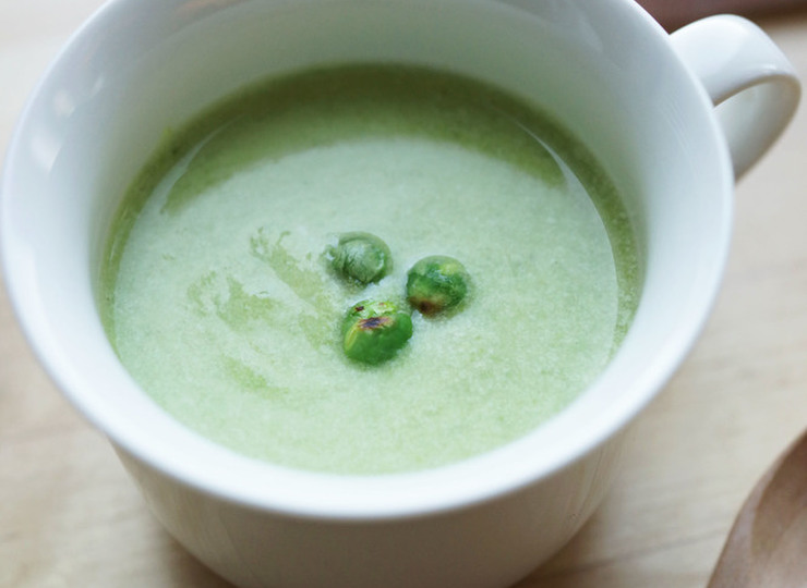 グリンピースのヨーグルトポタージュ