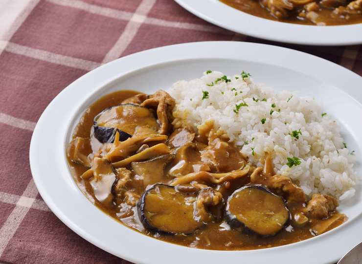 なすときのこのスパイシーカレー