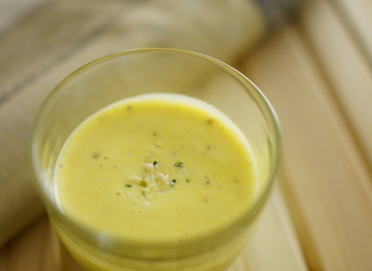 南瓜とレモンのジンジャースムージー