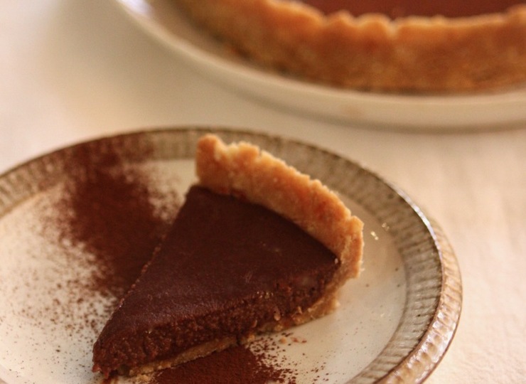 バレンタインに お豆腐生チョコタルト