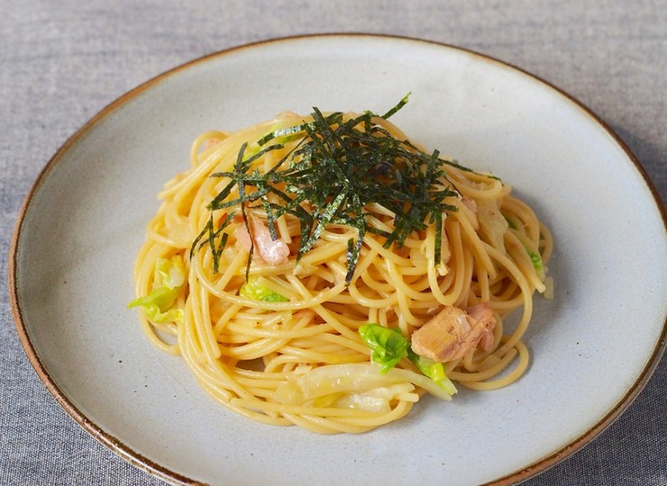 白菜とツナのパスタ
