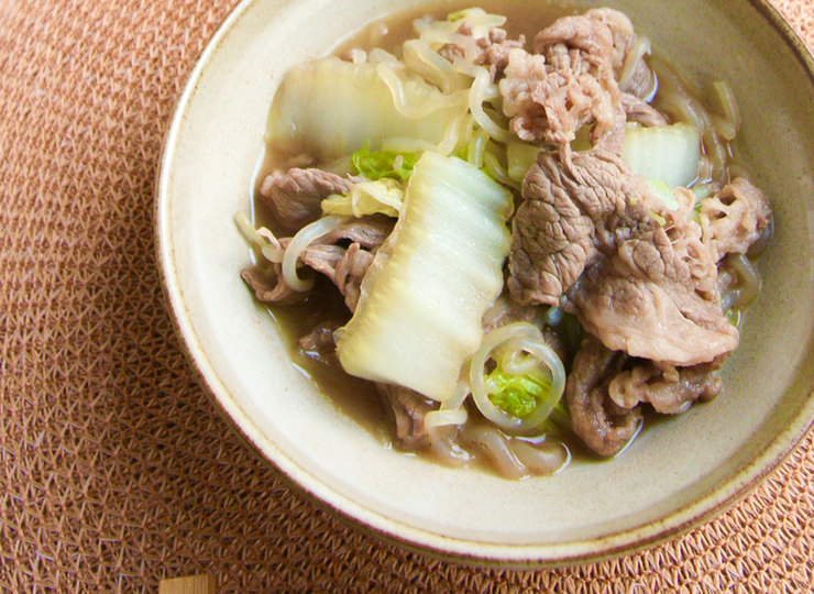 丼にも 牛肉と白菜のすき煮