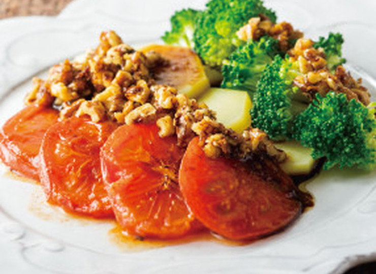 温野菜のクルミバルサミコソース