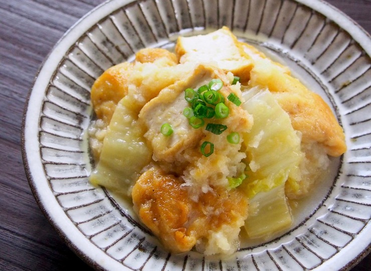 フライパンで 鶏肉と白菜のみぞれ煮