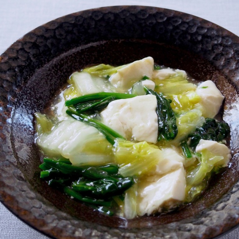 簡単 ほっこり白菜豆腐中華煮