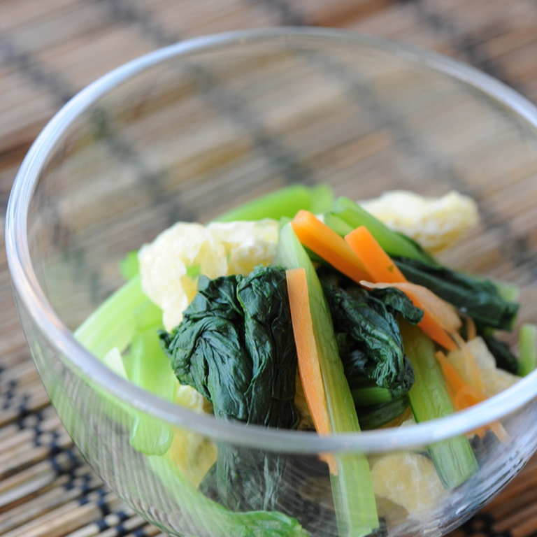 小松菜と油揚げの煮浸し 和食定番