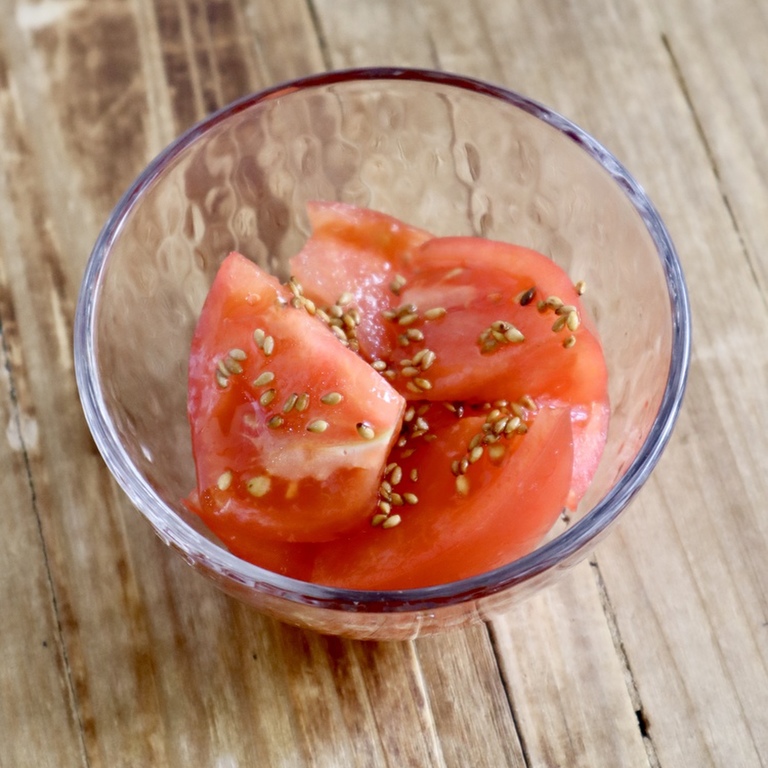 トマトの中華サラダ ごまポン酢