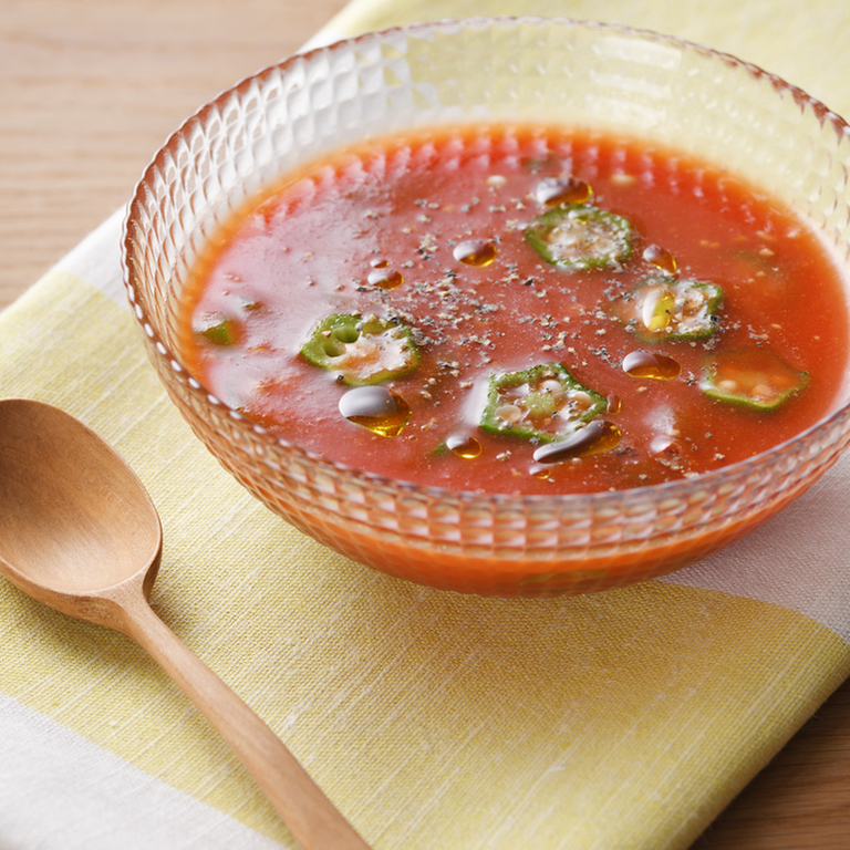トマトジュースでカンタン冷製スープ