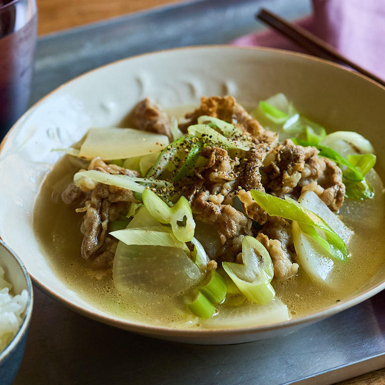 牛こま肉と大根の韓国風スープ