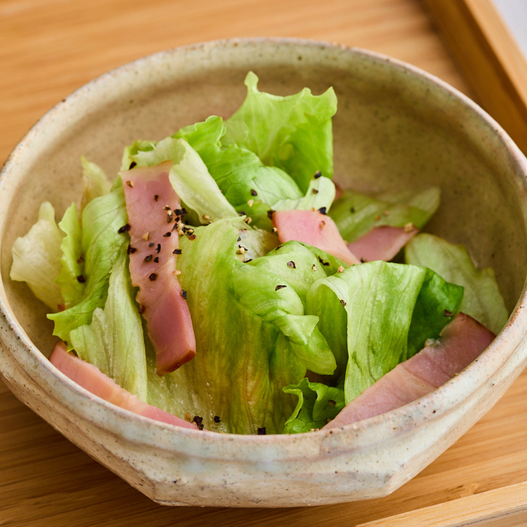 レタスとベーコンのレンジ煮