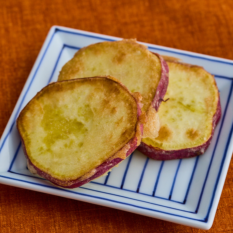 さつまいもの揚げ焼き天ぷら