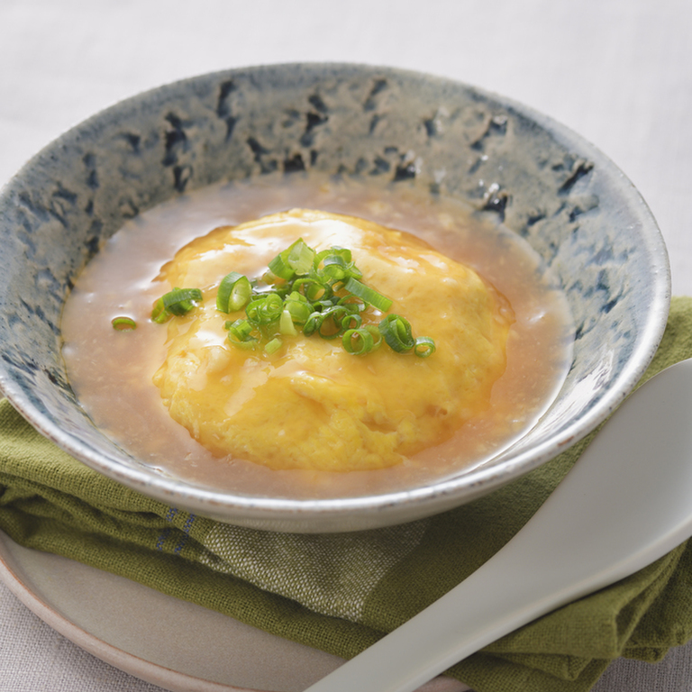 レンジで ふわふわ卵豆腐のしょうがあん
